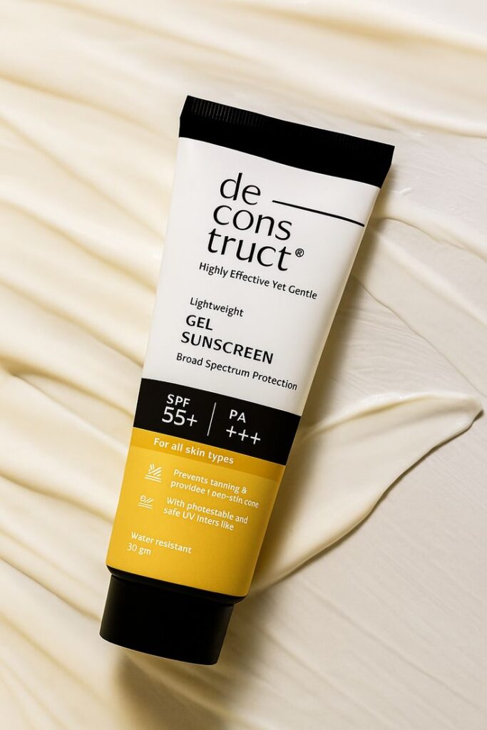 lightweight gel sunscreen for Sensitive skin, Makeup-friendly