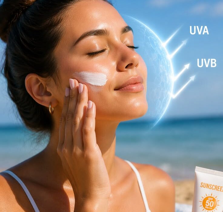 woman applying best sunscreen for oily skin